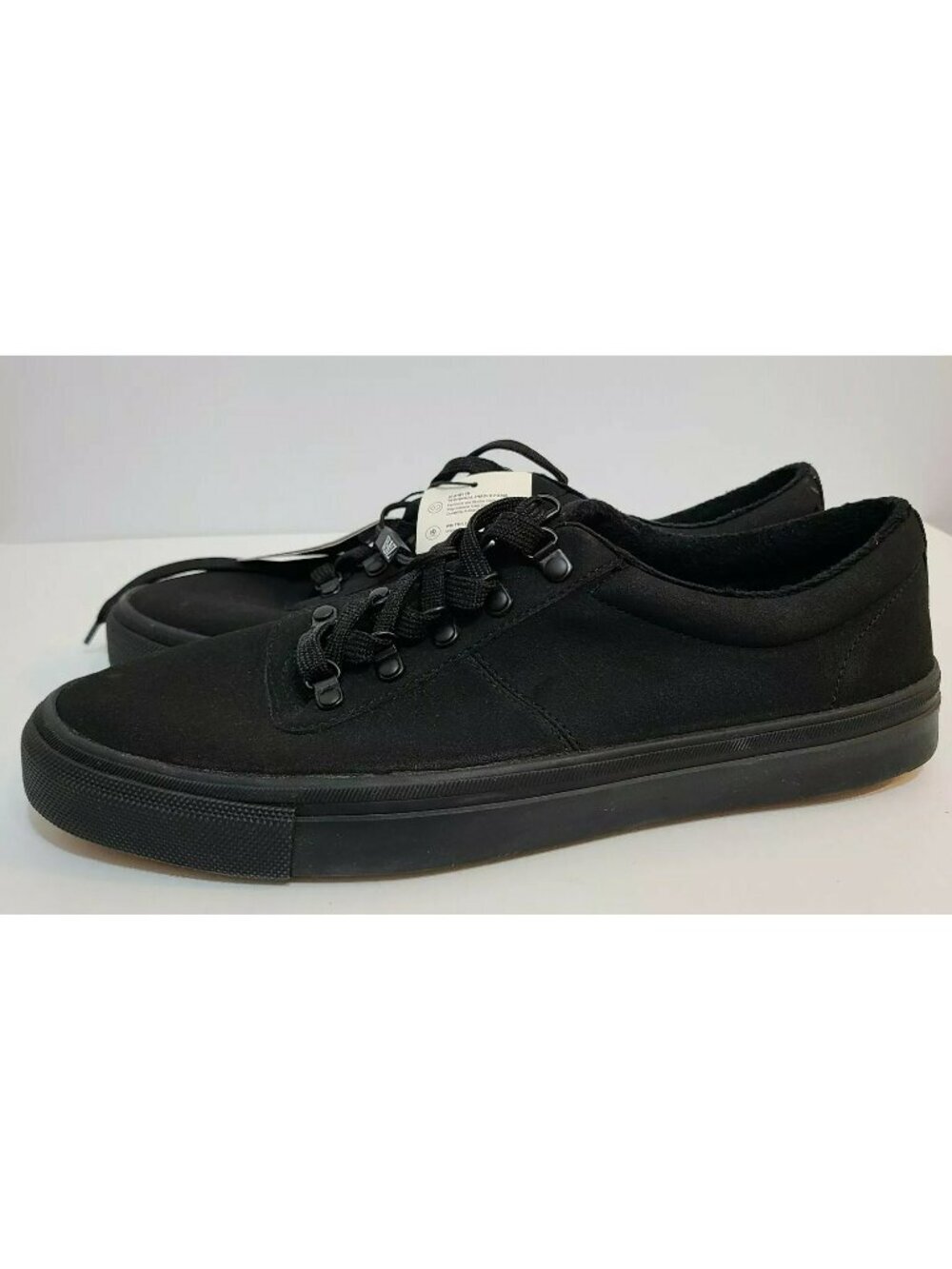 zara mens style suede leather black sneakers size 10 2226 720 27.6 Cm